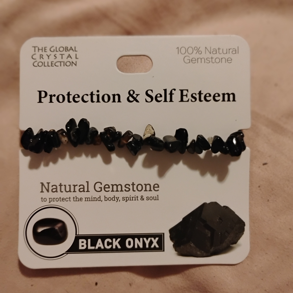 Black Onyx Natural Gemstone Bracelet